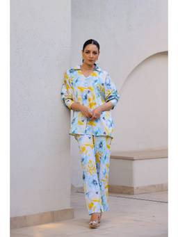 Chrkha - Garden- Blue Co-Ords