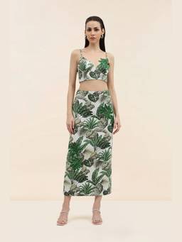 Taangerine Tiger - White Camila Co-Ord Set