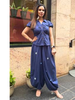 Ishnya - Nazar- Navy Blue Evil Eye Co-Ord Set