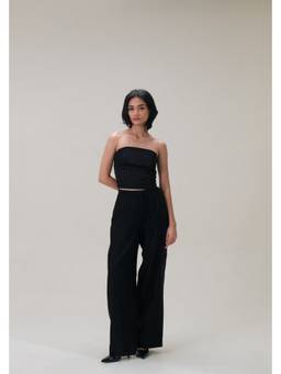 THE RIGHT CUT - Satin Minimal Black Co-ord Set
