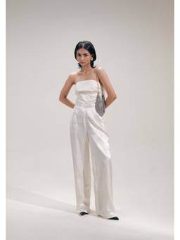 THE RIGHT CUT - Satin Minimal White Co-ord Set