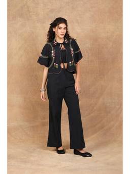THE RIGHT CUT - Charcoal Rose Aztec Pant Set