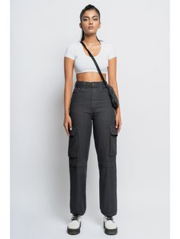 FREAKINS - Grey Utility Jeans