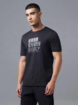 Technosport - Men Typography Slim Fit Round Neck Sports T-shirt