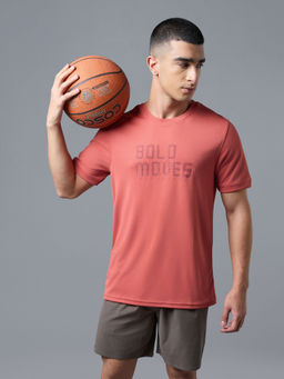 Technosport - Men Printed Regular Fit Round Neck Sports T-shirt