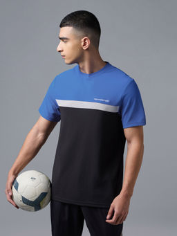 Technosport - Men Colorblock Slim Fit Round Neck T-shirt