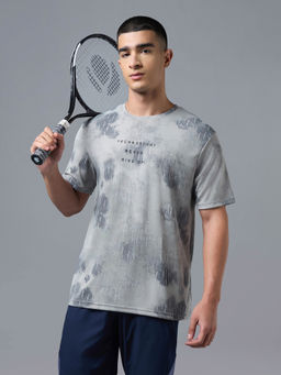 Technosport - Men Printed Slim Fit Round Neck Sports T-shirt