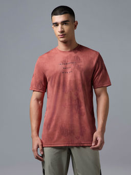 Technosport - Men Printed Slim Fit Round Neck Sports T-shirt