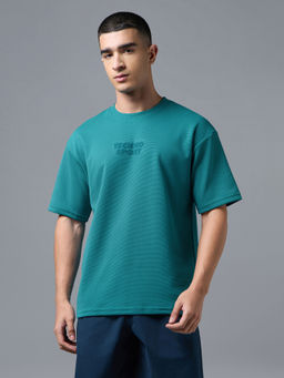 Technosport - Men Solid Oversized Round Neck T-shirt