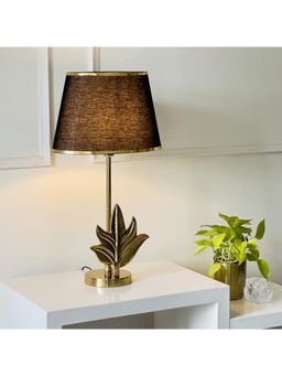 CasaGold - Antique Brass Finish Metal | Design Ivy Leaf | Table Lamp