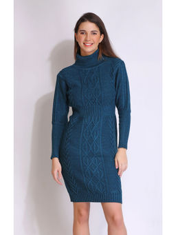 JOE Hazel - Blue Woolen Bodycon Dress