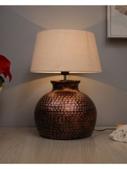 Homesake - Antique Table Lamp Pot Khadi Shade