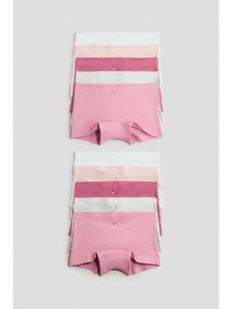 H&M - Girls Multi-Color 10-Pack Cotton Boxer Briefs