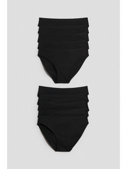 H&M - Girls Black 10-Pack Cotton Briefs