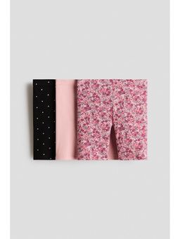H&M - Girls Multi-Color 3-Pack Ribbed Cycling Shorts