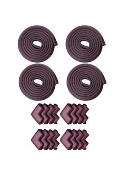 Safe-O-Kid - 2 Meter L-Shaped Baby Edge Guard Protector for Babies, Brown (0-36 Months)