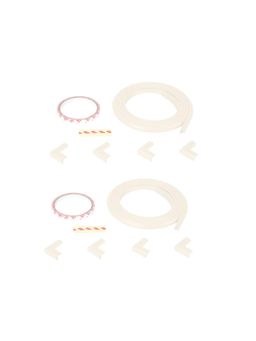 Safe-O-Kid - 2 Meter L-Shaped Baby Edge Guard Protector for Babies, Cream (0-36 Months)