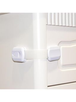 Safe-O-Kid - Adjustable Medium Multi Purpose Child Safety Lock White, Pack of - 4 (0-36 Months)