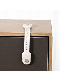 Safe-O-Kid - 2 PCS Strong Multipurpose Cabinet and Drawer Lock, Grey (0-36 Months)