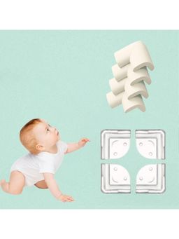 Safe-O-Kid - Smiley Furniture Corner Guards for Baby Safety, Cream, Transparent (0-36 Months)