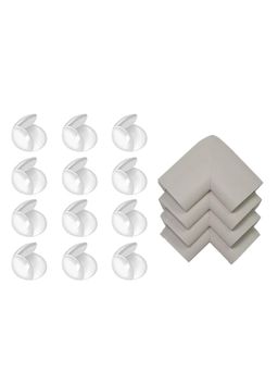 Safe-O-Kid - 12 Ball Shaped Corner Guards Ball Shaped Corner Guards, Cream, Transparent (0-36 Months)