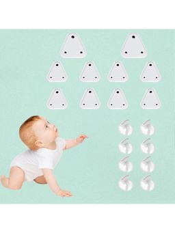 Safe-O-Kid - 8 Ball Shaped Corner Guards Ball Shaped Corner Guards, White, Transparent (0-36 Months)