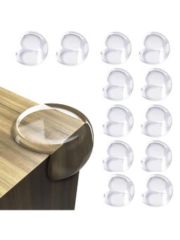 Safe-O-Kid - 12 pcs Furniture Corner Guards for Baby Safety, Transparent (0-36 Months)