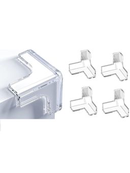 Safe-O-Kid - 4 pcs Triangle Baby Edge Guard Protector for Babies, Transparent (0-36 Months)