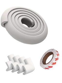 Safe-O-Kid - 2 Meter Baby Edge Guard Protector with 3M Adhesive for Babies, Grey (0-36 Months)