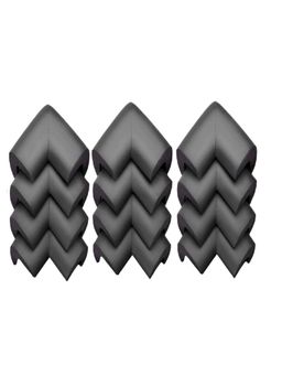 Safe-O-Kid - 12 pcs Furniture Corner Guards for Baby Safety, Black (0-36 Months)