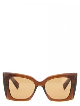 Saint Laurent - Brown Logo Sunglasses