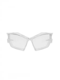 Givenchy - White Geometric Sunglasses
