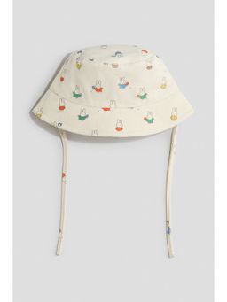 H&M - Boys Beige Embroidery-Detail Cotton Bucket Hat