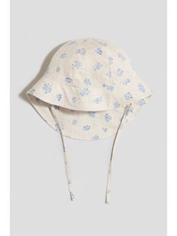 H&M - Girls Beige Linen Sun Hat
