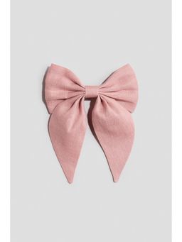 H&M - Girls Pink Linen-Bow Hair Clip