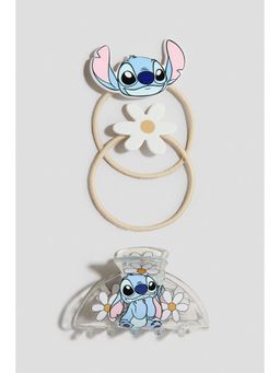 H&M - Girls Beige Motif-Detail Hair Elastics And Claw