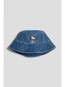 H&M - Girls Blue Embroidered Denim Bucket Hat