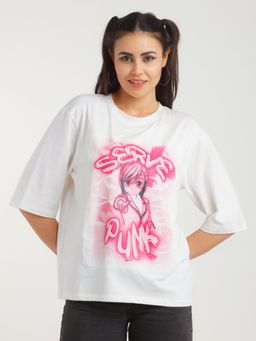 Zink London - Zink Z Womens White Printed T-shirt