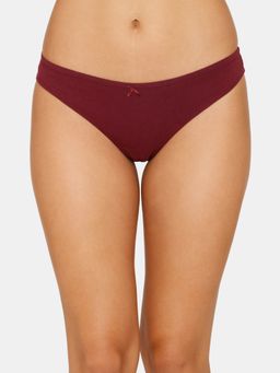 Zivame - Low Rise Zero Coverage Thong - Fig - Purple