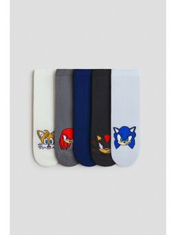 H&M - Boys Multi-Color 5-Pack Patterned Socks