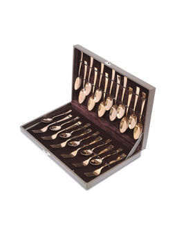 HomeTown - Stainless Steel Copper Cutlery (Set of 24)