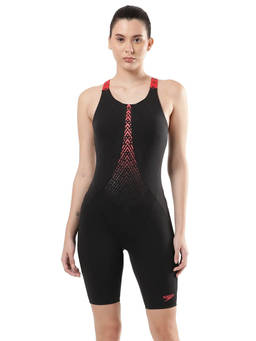 Speedo - Women Black Polyester Swim Suit