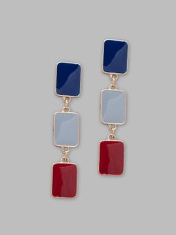 Globus - Gold Plated Geometric Drop Earring-3619346001