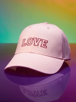 Pomelo - LOVE Embroidered Baseball Cap - Light Pink