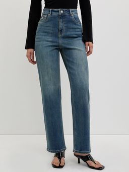 Pomelo - High-Waisted Jeans - Blue