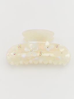Pomelo - Floral Grace Hair Claw - Ivory