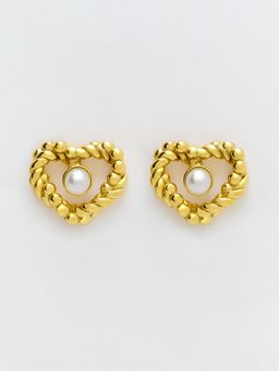Pomelo - Heart of Pearl Earrings - Gold