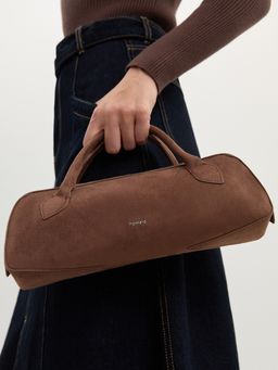 Pomelo - Suede Baguette Bag - Brown