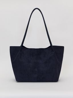 Pomelo - Suede Tote Bag - Navy