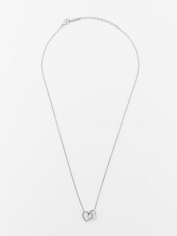 Pomelo - Linked Hearts Necklace - Silver